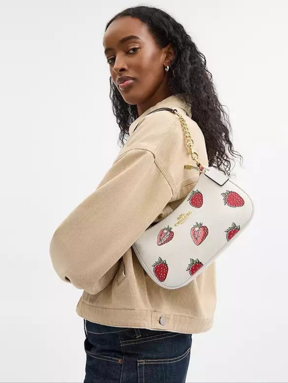 NWT Coach Teri Shoulder Bag CAL62 Strawberry Print ® Cute Chic Summer Bag - Picture 13 of 13
